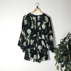 Selfie Leslie Floral Ruffle Romper